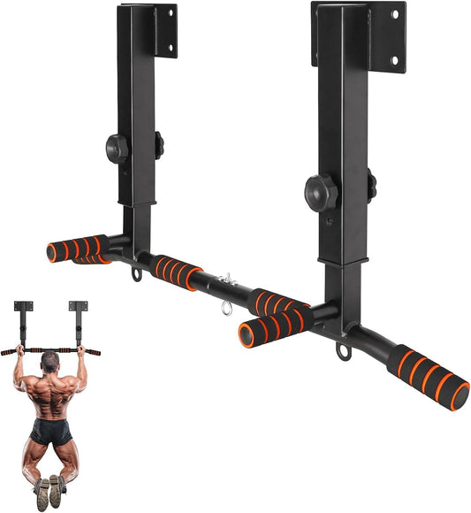 Bar Mount Heavy Duty Height Adjustable Pull Up Bar-to 200 kg with Non-Slip Grips Strength Training Equipment for Home & Gym